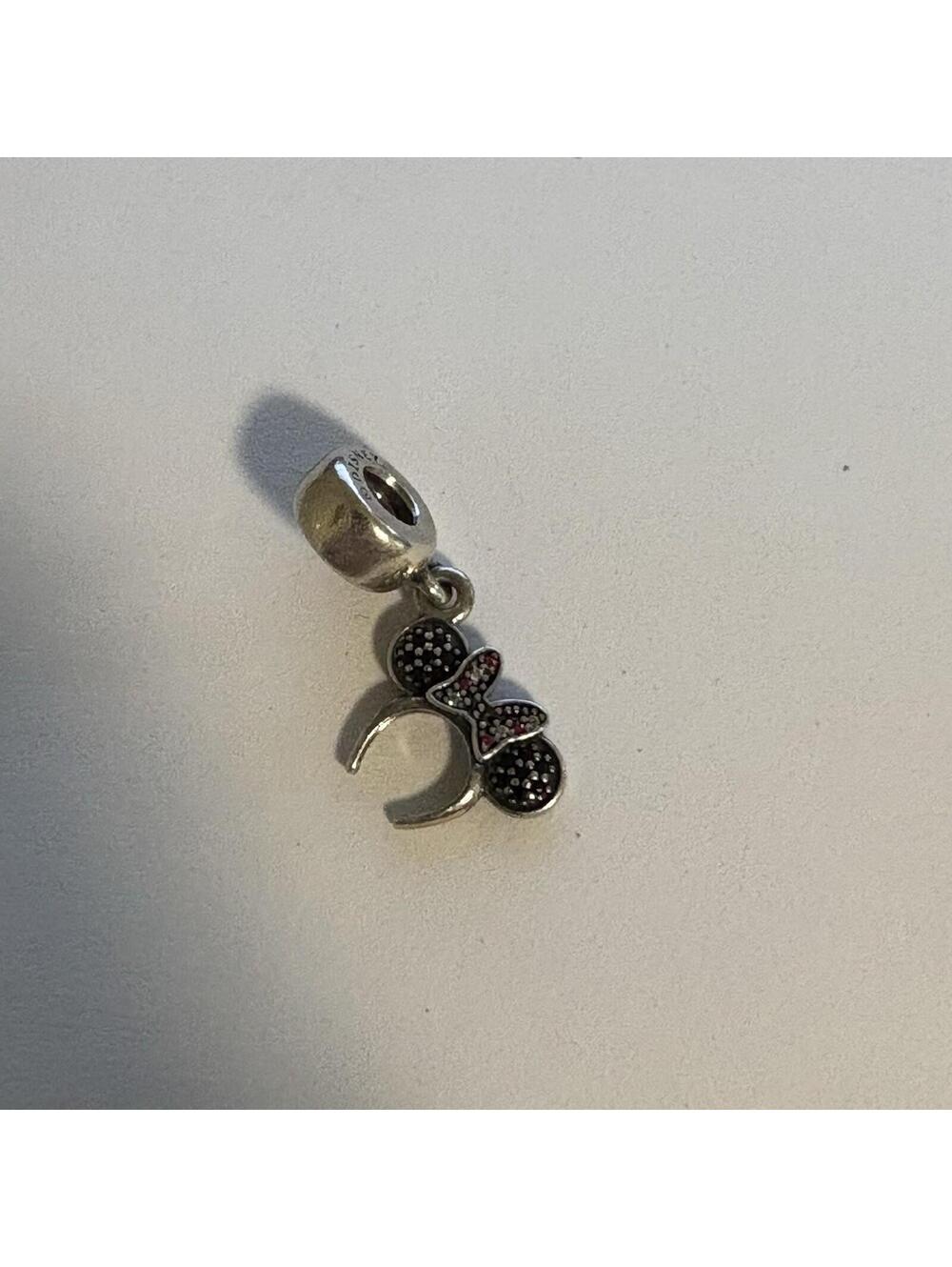 Pandora charm Disney S925 ALE Sterling Silver Minnie Mouse Headband Dangle Charm